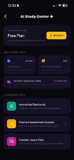 NotesFlow AI center screen