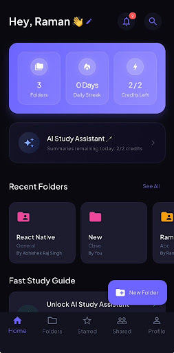 NotesFlow AI home screen